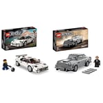 LEGO 76911 Speed Champions 007 Aston Martin DB5 James Bond Replica Toy Car Model Kit & 76908 Speed Champions Lamborghini Countach, Race Car Toy Model Replica