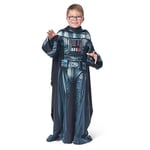 Lucas Star Wars Couvre-lit Confortable avec Manches pour Adulte Motif Dark Vador, Bleu foncé/Noir, 48" by 48"