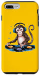 Coque pour iPhone 7 Plus/8 Plus Monkey Casque de DJ amusant pour homme, femme, enfant