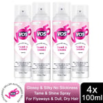VO5 Hairspray With Heat Defence, Tame & Shine, 4 Pack, 100ml