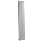 Hudson Reed - Windsor - Radiateur Électrique Style Fonte Rétro Vertical Double Rang - Blanc - 150 cm x 29 cm