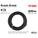 FF400 UTENDØRS 20m LOW LOSS COAX KABEL (N-male N-male)