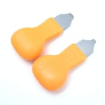 Shiwaki 2Pcs Orange Watch Back Case Opener Remover Removal Knife Repair Tool Watch Battery Removal(Wide Mouth + Narrow Mouth)