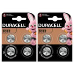 Duracell DL2032 CR2032 2032 3V Lithium Coin Cell Batteries x 8 **Long Expiry**