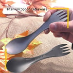 titanium alloy Cutlery Fork EDC Outdoor tool Ultralight Spork Spoon Cookware