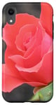 Coque pour iPhone XR Rose corail avec boutons de rose