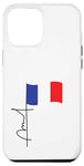 Coque pour iPhone 13 Pro Max France Signature Flag Pole - Elegant Patriotic French Flag