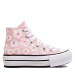Tygskor Converse Chuck Taylor All Star Lift Platform Floral Embroidery A06325C Donut Glaze/Oops Pink/White