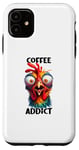 Coque pour iPhone 11 Mug Coffee Addict Espresso Lustiges Huhn Motiv Fun