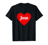 I Heart Jovan Names And Heart, I Love Jovan Personalized T-Shirt