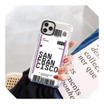 City Label Barcode Simple Letter Phone Case For iPhone X XS 11 Pro Max XR 6S 6 7 8 Plus New SE 2020 SE2 Silicon Clear Shockproof-Kbb-kddsan-For iPhone New SE 2
