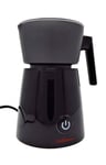 CookSpace Electric Magnetic Milk Frother (Black, Round Base)