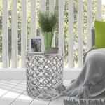Dekorativ metall sidobord Kairo -silver eller guld aluminium