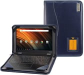 Broonel - Contour Series - Blue Heavy Duty Leather Protective Case Compatible with the Lenovo ThinkBook 13s 13.3"