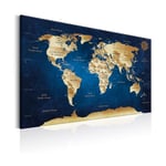 Arkiio Tavla World Map The Dark Blue Depths A3-N6352-DKXA