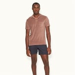 Orlebar Brown Terry Towelling Polo Shirt - Plum Wine