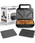 Breville VST098 3-in-1 Ultimate Snack Maker Sandwich Panini & Waffle Maker