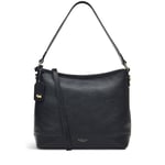 Radley Black Shoulder Bag Medium  Zip Top Leather Handbag Babington Plain Womens
