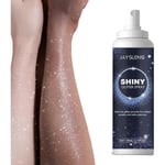 2-pack Glitterspray 60ml - Tillfällig glitterspray för hår och kropp  Lätt kroppssminkglitter med gnistrande skimrande glöd