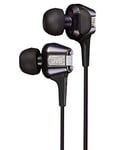 JVC HA-FXT200 Hi-SPEED Twin System In-Ear Headphones Black & Silver JAPAN