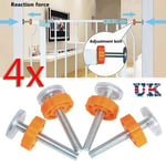 4 Pcs Baby Safety Stair Gate Screw Bolts with Locking Nut Spare Part Accessories