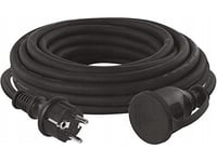 Förlängningssladd 1 Uttag 10M Med Jord 3X2,5 Mm² Ip44 Med Gummiisolering, Svart
