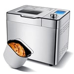 COOCHEER Machine à pain 550 W avec 25 programmes de cuisson, 3 tailles de pain et 3 couleurs de cuisson