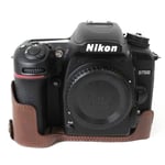 Nikon D7500 Digital SLR kameraskydd för nederdelen syntetläder - Kaffe