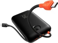 Veger Powerbank 20000 Mah Med Integrerad Type C / Lightning Pd Qc3.0 35W K2-Kablar (W2068) Svart
