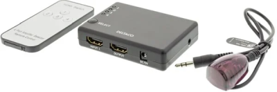 HDMI-switch 4 ingångar till 1 utgång Fjärrr.