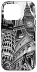 Collage rétro Paris New York Londres Rome World Travel Coque pour iPhone 16 Pro