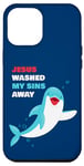 Coque pour iPhone 14 Pro Max Baptism Kids Christian Dolphin – Jesus Washed My Sins Away