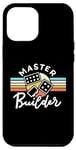 Coque pour iPhone 12 Pro Max Blocs de construction rétro vintage Master Builder pour hommes, femmes, enfants