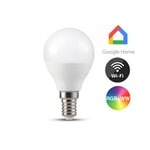 V-Tac 5W Smart Home LED lampa - Tuya/Smart Life, fungerar med Google Home, Alexa och smartphones, P45, E14 - Dimbar : Via Smart Home, Kulör : RGB + CCT (Varm till Kall Vit)