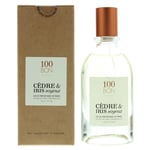 100 Bon Cedre & Iris Soyeux Natural Ingredients Eau de Parfum 50ml Unisex Spray