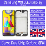 Samsung Galaxy M31 SM-M315 OLED LCD Screen Display Touch Digitizer +Frame
