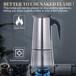 (300ml) Electric Coffe Maker Food Grade Portable Stainless Steel Moka Pot