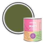 Rust-Oleum Green Interior Wood Paint in Matt Finish - Jasper 750ml