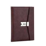 Bloc-Notes A5 Lock Password Notebook Classic Hardcover Journal Notebook Fine PU Leather 5.9X8.7 (Color: Brown, Size: A5) New Year Notepad