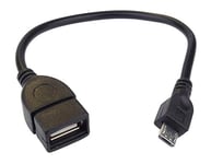PremiumCord Câble Adaptateur USB A/Femelle - Micro USB/fiche 20 cm OTG