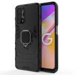 TANYO Case for Xiaomi Redmi Note 10 4G | Note 10S, TPU/PC Shockproof Phone Cover with 360° Kickstand, Armor Bumper Protective Shell Black