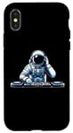 Coque pour iPhone X/XS Astronaute Outer DJ Electronic Beats of House Funny Space