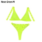 Bikini Set Swimsuit Thong Swimwear Neon Green M