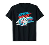 Star Wars Millennium Falcon Red White & Blue Rainbow T-Shirt