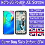 Moto Motorola G8 Power XT2041 LCD Screen Display Touch Digitizer Glass + Frame