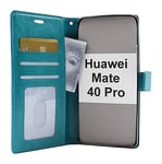 Crazy Horse Wallet Huawei Mate 40 Pro (Turkos)