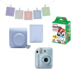 Fuji - Instax Mini 12 Instant Camera BUNDLE Pack Pastel Blue