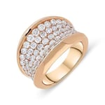 18ct Rose Gold 2.45ct Diamond Concave Dress Ring D