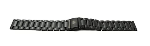 SYSTEM-S Bracelet 20mm en Métal pour Samsung Galaxy Watch 4 Smartwatch Noir, Métallisé/noir, Eine Grösse