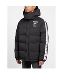 Moschino Mens Couture Arm Tape Puffa Jacket in Black - Size 3XL